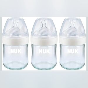 NIB NUK Simply Natural Glass Baby Bottles, 4 oz, 3 PackAmazon's Choice
